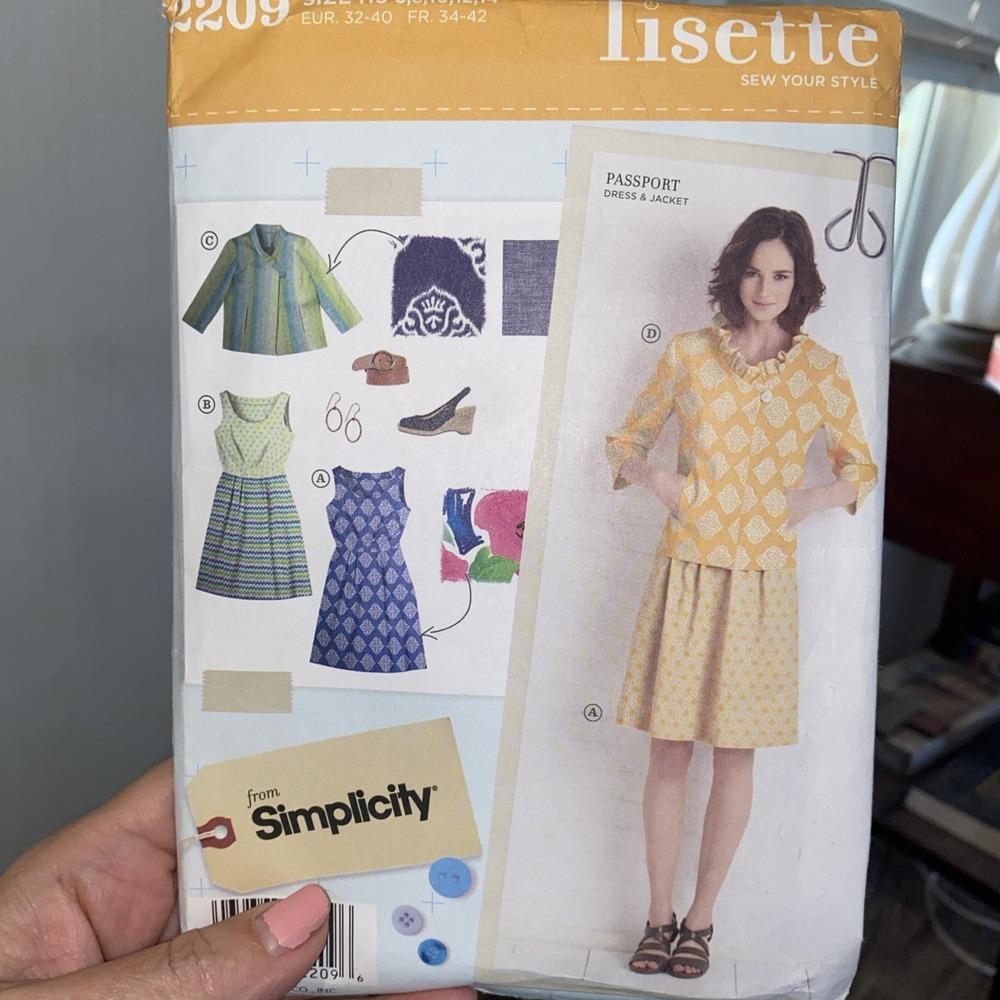 Simplicity 2209 Sewing Pattern Women’s Dress And Jacket Size 6-14 Lisette Uncut